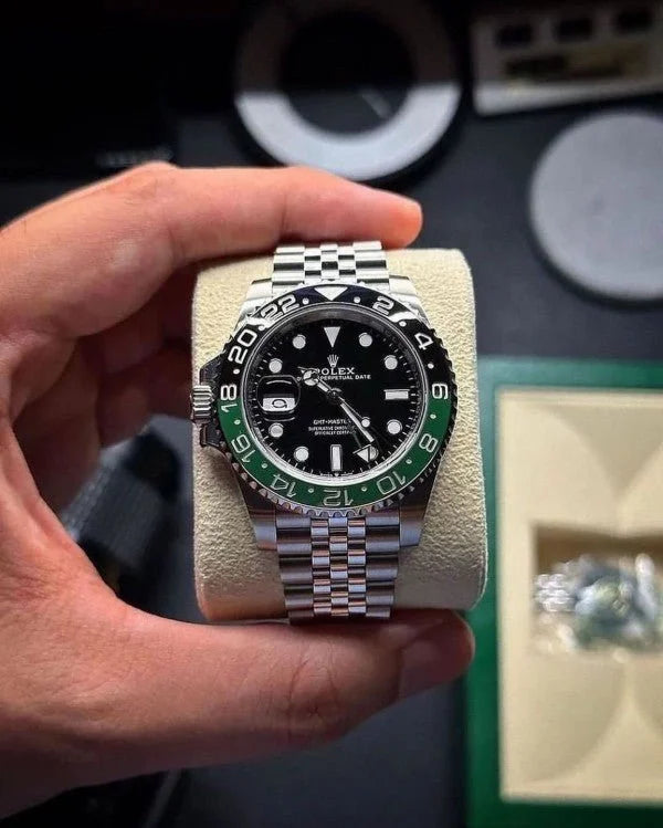 ROLEX GMT MASTER 2 LEFT HAND WATCH – .comInline Delivery Info