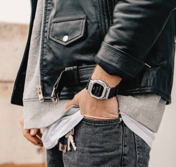 G-SHOCK 5600BB METAL BODY SILVER BLACK