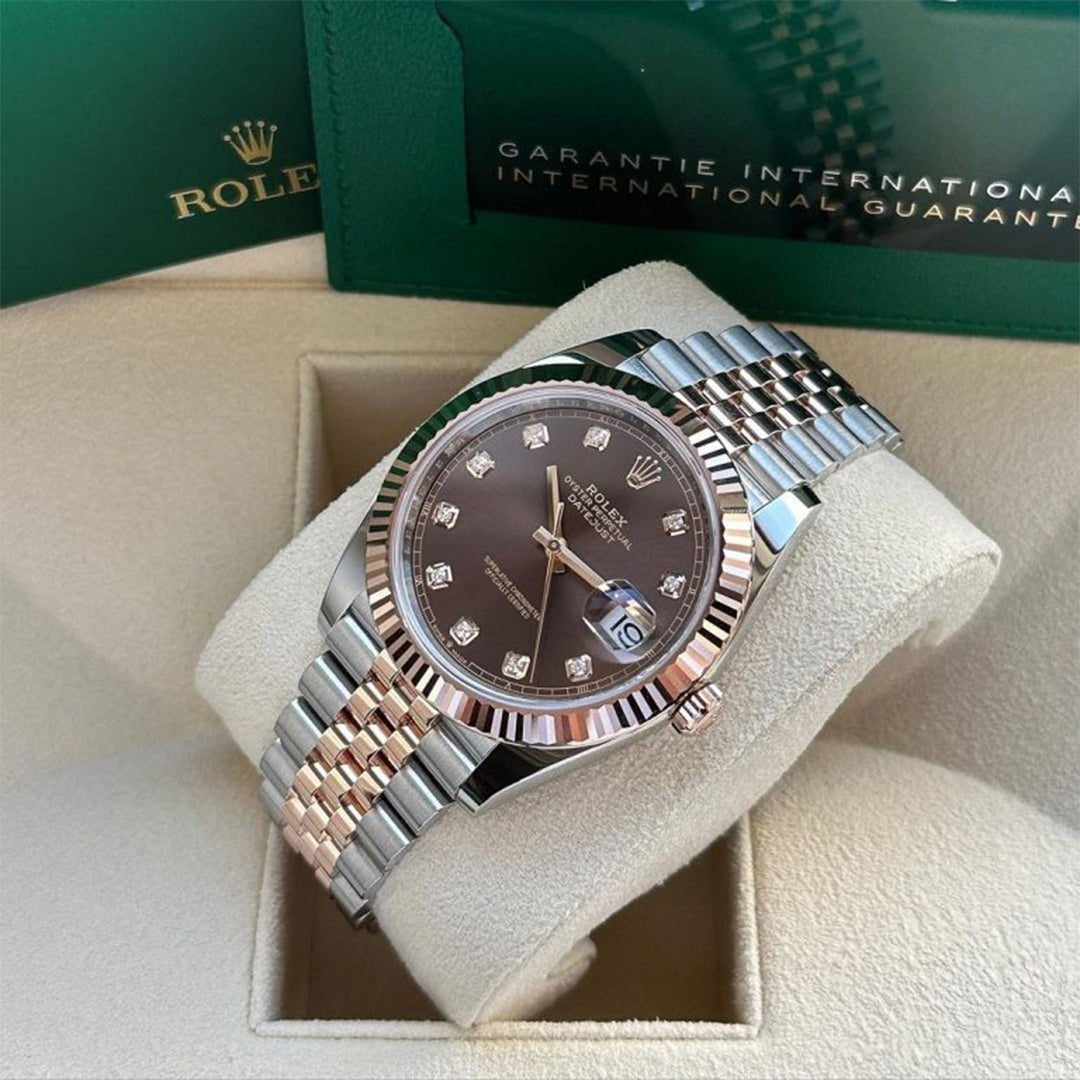 Rolex Datejust Rosegold Gold Diamond Metal Watch  comInline Delivery Info