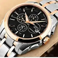 Tissot 1853 Black Dial with Rosegold Bezel (Two-Tone Strap)