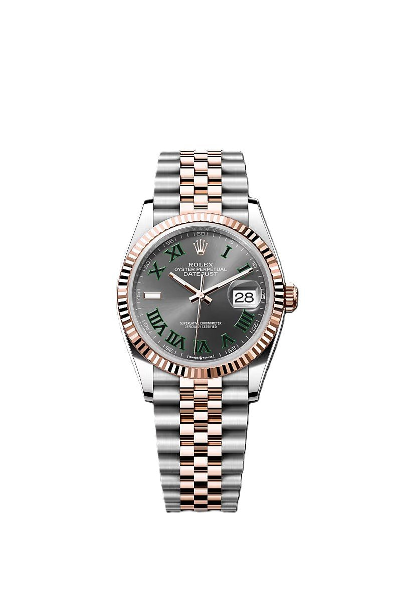 Rolex Datejust Dualtone Grey Dial Metal Watch .comInline Delivery Info