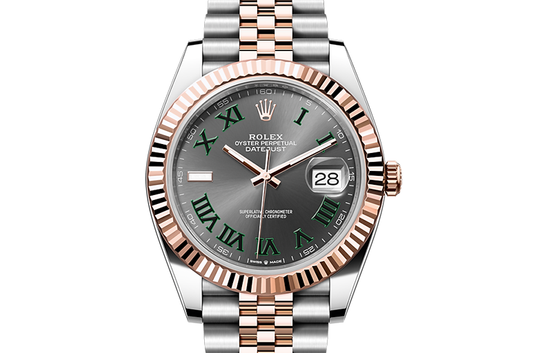 Rolex Datejust Dualtone Grey Dial Metal Watch .comInline Delivery Info